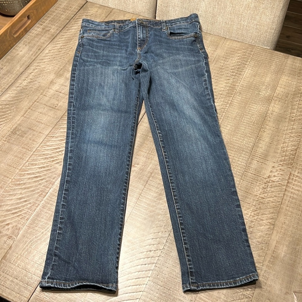 Kut From The Kloth Women’s Blue Jeans Size 12 RN# 58539 Distressed EUC